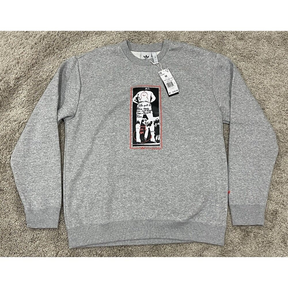 Adidas HS3043 Shmoo Mark Gonzales Shmoofoil Olympic Crewneck Sweatshirt Mens M